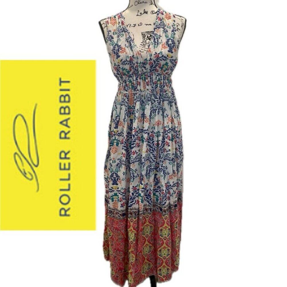 ROBERTA ROLLER RABBIT MAXI DRESS ROSETONE‎ DAKOTA SLEEVELESS
SZ XS COTTAGECORE